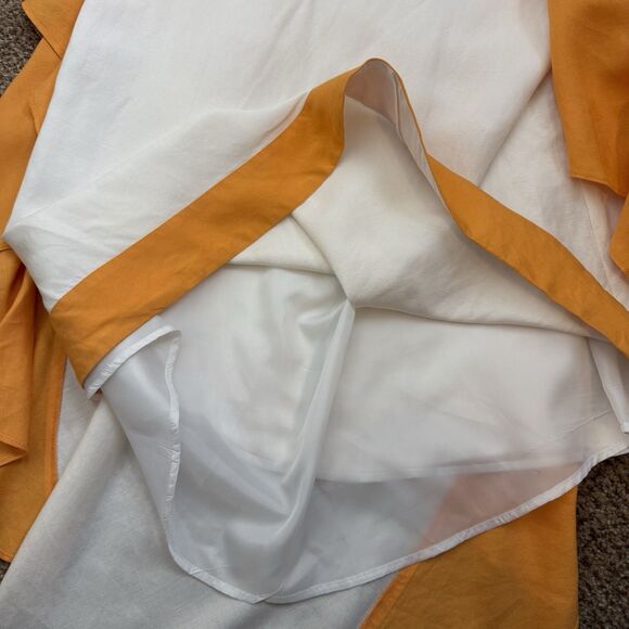 Ashley Stewart 2 Piece Linen Blend Dress White And Orange Womens Size 22 - Picture 11 of 13